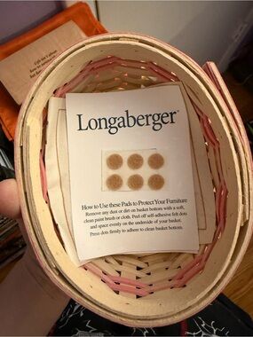 Small Longaberger Breast Cancer Awareness Basket